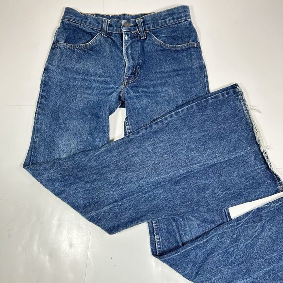 Vintage 1970s Levi’s 684 0217 Orange Tab Bell Bottom Jeans Sz 29 Waist 33 Length - Picture 1 of 11